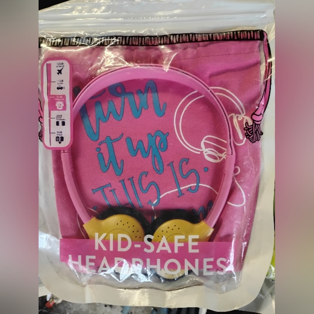 Qty- 8 - Kid-Safe Headphones - Assorted Bright Colors. Great Party Favors! - Picture 2 of 4